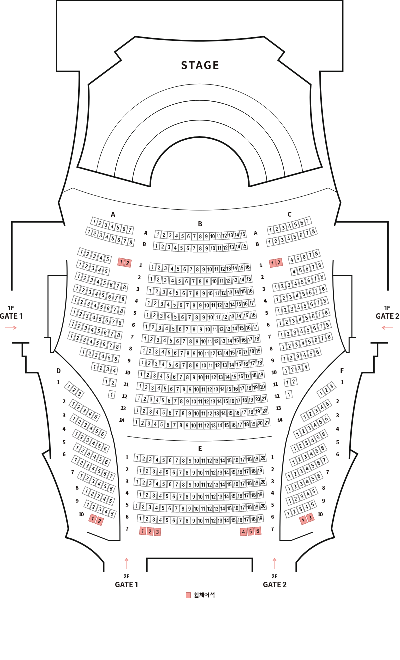1층 좌석안내도